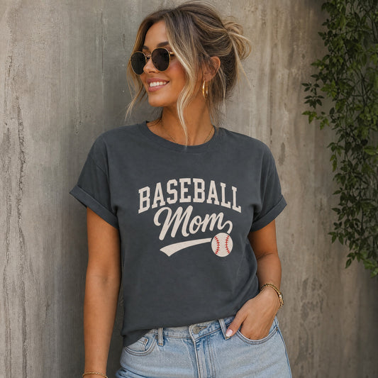 Baseball Vintage Varsity Baseball  Mom Shirt