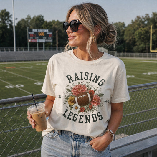 Raising Legends Vintage Floral Football T-Shirt