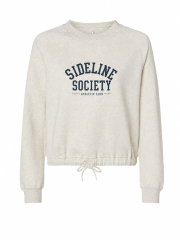 Sideline Society Athletic Club Cropped Sweatshirt | Women's Game Day Pullover | Sports Mom Crewneck