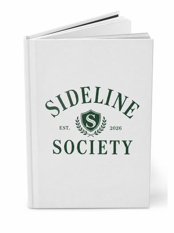 Sideline Society Hardcover Journal | Collegiate Blank Notebook | Premium Matte Writing Journal for Sports Moms, Coaches & Students