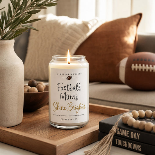 Football Moms Burn Brighter Soy Candle,  13.75 oz