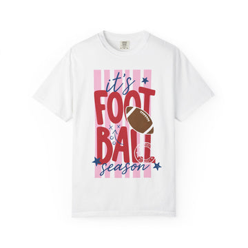It's Football Season T-Shirt | Women's Football Game Day Tee | Vintage Football Graphic Shirt | Garment-Dyed Sports Tee