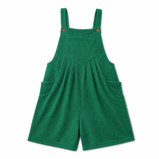 BiBi Crinkle Rib Textured Wide Leg Shortalls