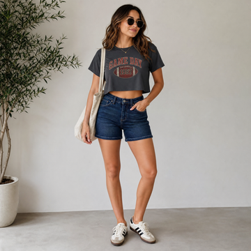 Judy Blue High Waist Denim Shorts with Back Flap Pockets