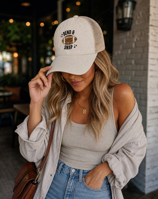 Bend & Snap Football Mesh Trucker Hat