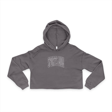 Sports Mom Cropped Hoodie | Minimalist Athletic Mom Streetwear