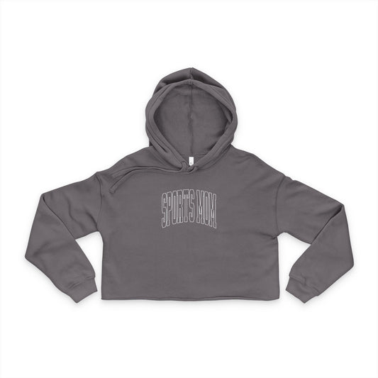 Sports Mom Cropped Hoodie | Minimalist Athletic Mom Streetwear
