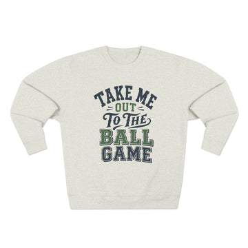 Take Me Out to the Ball Game Crewneck Sweatshirt |Vintage Ballpark Graphic Pullover