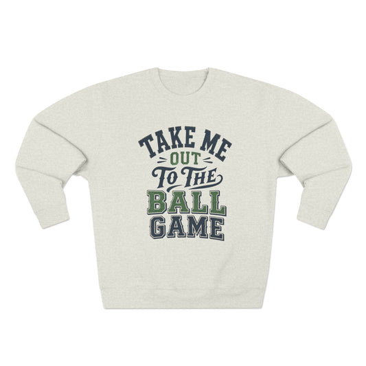 Take Me Out to the Ball Game Crewneck Sweatshirt |Vintage Ballpark Graphic Pullover