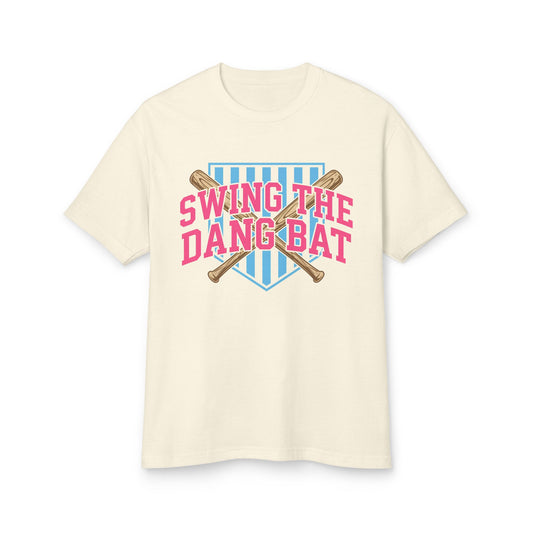 Swing the Dang Bat Vintage Baseball Tee | Retro Softball Graphic Shirt