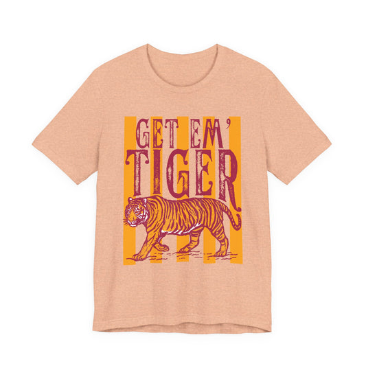 Get Em’ Tiger Graphic Tee | Vintage Varsity Tiger Shirt