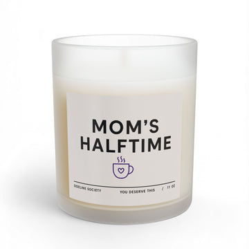 Mom's Halftime Soy Candle | Sports Mom Self-Care Gift | 11 oz Hand-Poured Soy Candle