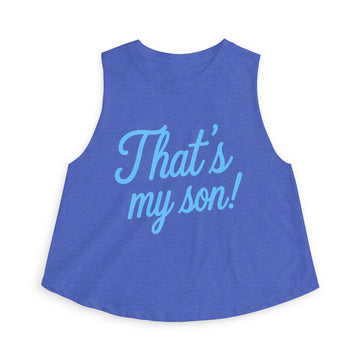 That's My Son Crop Tank | Women's Graphic Summer Crop Shirt