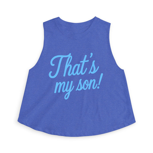 That's My Son Crop Tank | Women's Graphic Summer Crop Shirt