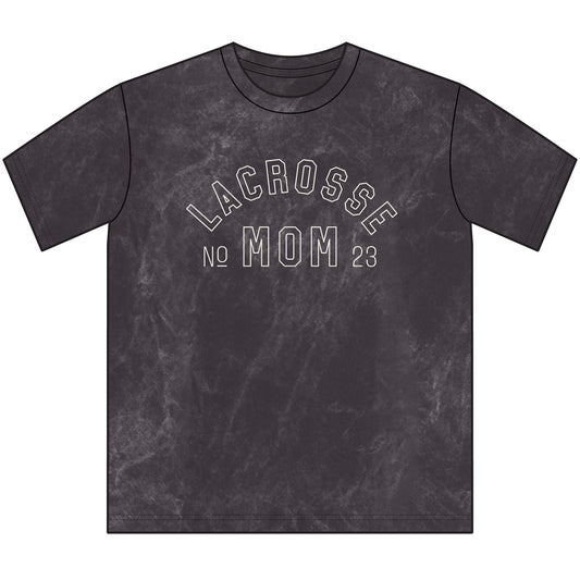 Lacrosse Mom Vintage Mineral Wash Tee | Distressed Athletic Sports Mom Shirt