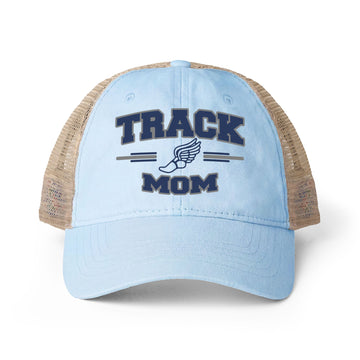 Track Mom Washed Trucker Hat | Vintage Track & Field Mom Cap