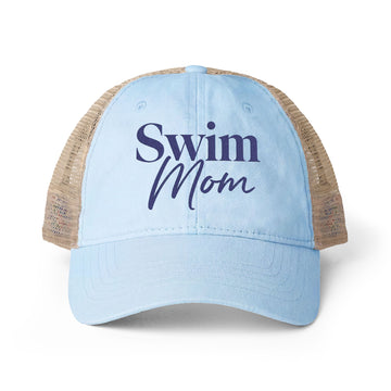 Swim Mom Trucker Hat | Mesh Back Summer Swim Team Cap