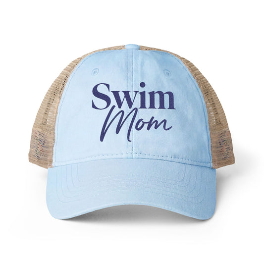Swim Mom Trucker Hat | Mesh Back Summer Swim Team Cap