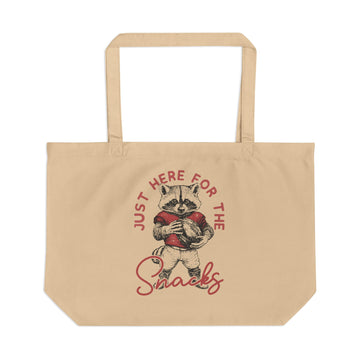 Tote Bag - "Just Here for the Snacks" Vintage Raccoon Eco Tote