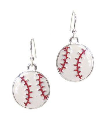 Baseball Epoxy Drop Earrings | Minimal Baseball Game Day Earrings