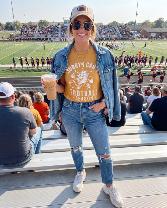 Sorry I Can’t It’s Football Season Tee | Funny Football Mom Shirt