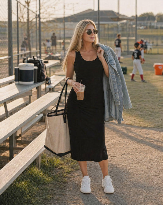 Premium Cotton Sleeveless Midi Dress