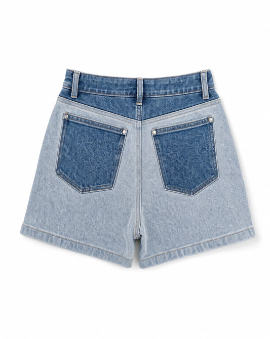 Judy Blue Color Block Denim Shorts | Trendy Sports Mom Summer Shorts