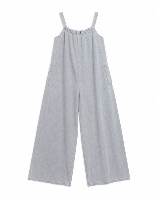 SO ME Wide Leg Lightweight Denim Overalls | Relaxed Everyday Sports Mom Style