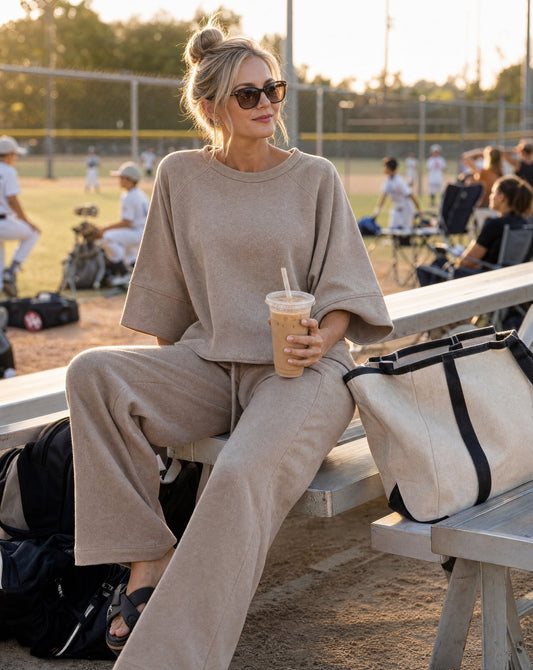 Zenana Soft Scuba Lounge Set | Elevated Sports Mom Matching Set