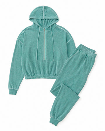 Zenana Enzyme Washed French Terry Jumpsuit | Relaxed Sports Mom Lounge Style