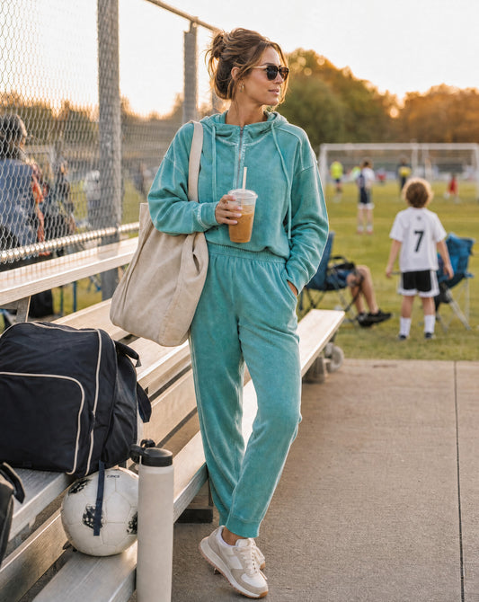 Zenana Enzyme Washed French Terry Jumpsuit | Relaxed Sports Mom Lounge Style