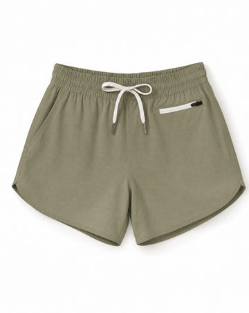 Zenana Soft Woven Lined Shorts With Zip Coin Pocket