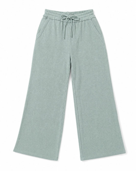Zenana French Terry Wide Leg Sweatpants | Relaxed Sports Mom Lounge Pants