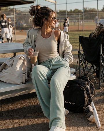Zenana French Terry Wide Leg Lounge Pants