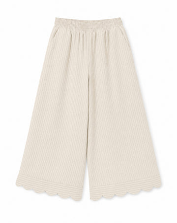 Umgee Pinstripe Wide Leg Pants | Lightweight Linen Blend Coastal Lounge Pants