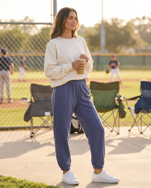 Zenana Scuba Elastic Waist Joggers