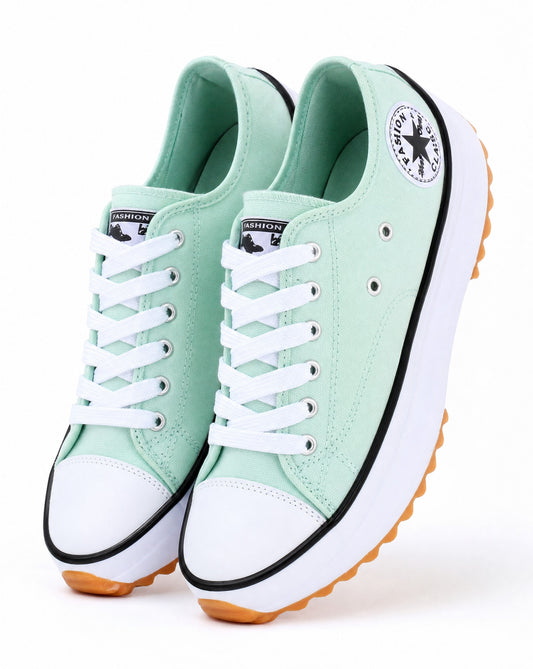 Canvas Lace-Up Sneakers | Casual Everyday Low Top Tennis Shoes