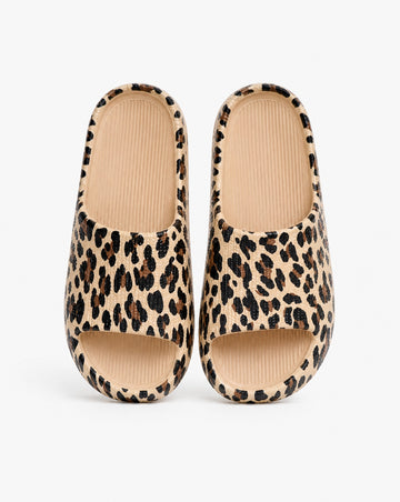 Women’s Retro Leopard Print EVA Slides | Lightweight Summer Slip-On Sandals