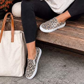 VIOLET Slip-On Casual Leopard Print Platform Sneaker