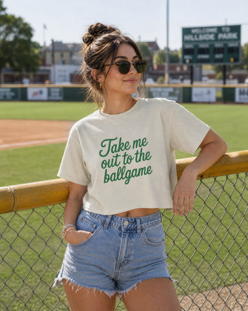 Take Me Out to the Ballgame Cropped Tee