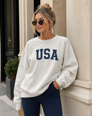 USA Patriotic Crewneck Sweatshirt