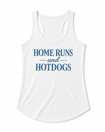 Home Runs and Hotdogs Tank Top for Women | Baseball Game Day Summer Tank