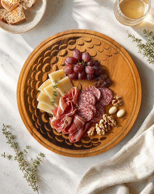 Golf Ball Charcuterie Board | Golf-Themed Bamboo Serving Tray & Cutting Board