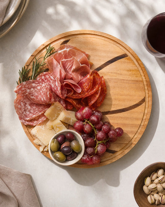 Basketball Bamboo Charcuterie Board | Basketball-Shaped Serving Tray & Cutting Board