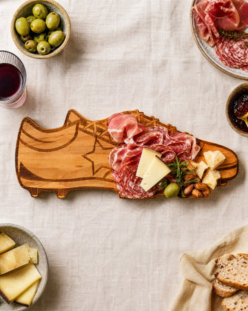 Golf Shoe Bamboo Charcuterie Board