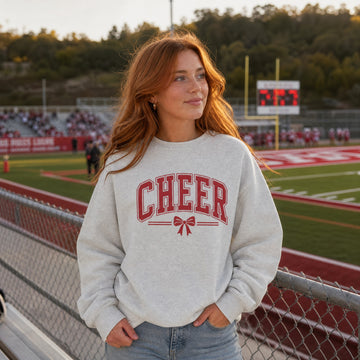 Cheer Sweatshirt with Bow Game Day Pullover
