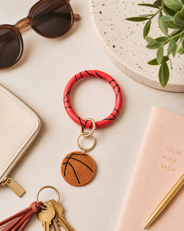 Basketball Stone Keychain Bracelet
