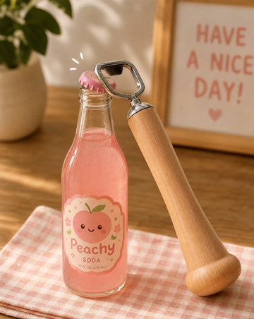 Wooden Baseball Bat Handle Bottle Opener