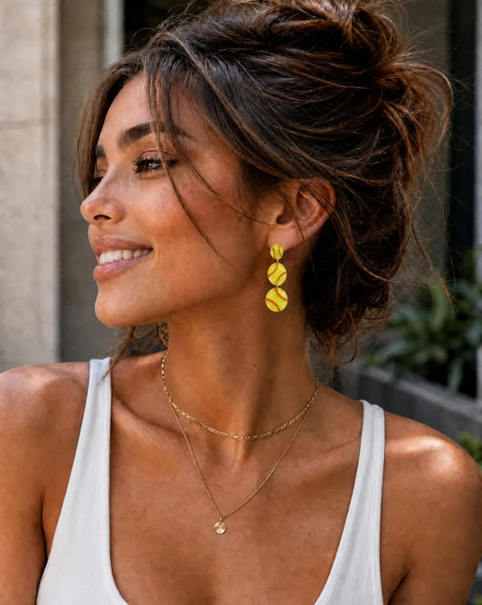 Softball Acrylic Drop Earrings | Glitter Game Day Statement Earrings