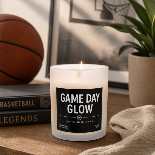 Game Day Glow Basketball Soy Candle,  11 oz